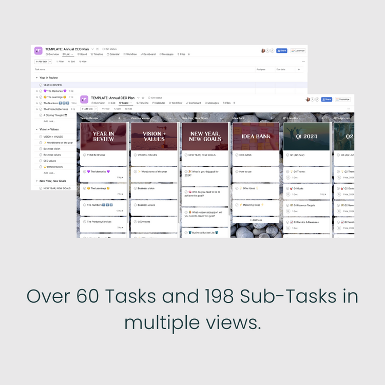 Asana Annual CEO Planning Template