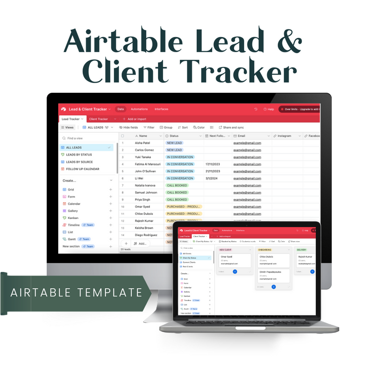 Airtable Lead & Sales Tracker